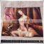 Sexy lady wall hanging, gobelin art jacquard fabric, custom design
