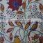 Flower Bird Vanilla Cotton Hand Block Printed cotton tablecloth