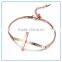 Rose Gold Stainless Steel Cross woman Bracelet