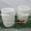 white embossed pillar candles