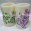 Plastic Beautiful Printing Pillar Flameless Decorative Led Candles