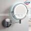 rotates 360 degrees foldable lighted makeup mirror, two-sided shaving mirror with light