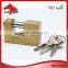 Brass Rectangular Padlock with Kaba Key