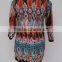 Ladies wear polyester satin fabric printed beautiful casual tunic blouse & kurtis summer wear