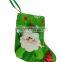 Mini Handmade Decorative Santa 3D Christmas Stocking With Doll for Christmas Tree Ornaments