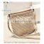 Woman pure wattled handbag korean bucket shape shoulder bag new fashion retro female bags