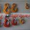 G80 eye sling hook with safety latch,forged eye hook for chain