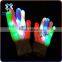2016 Glow in the dark white led gloves for concert,light gloves led