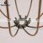 Wire Cage Lamp Shade with Brass Lamp Socket/Braided Wire,Pendant Lamp