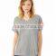 Blank women v neck t shirt stitching t shirt plain t shirt