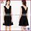 New fashion women clothing manufacture double v-neck woman casual Dress