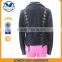 Breathable latest fashion sexy style pu leather jacket for woman