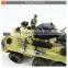 Realastic plastic military toy tank model set with light