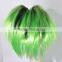 Crazy wigs for party Green and black wigs N217