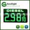 Outdoor Waterproof Green LED Gas Price Change Diesel Fuel Gas Station Display