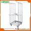Hot sale nestable 2 sides roll cage container with metal base with high quality