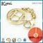 H letter hollow round custom handbag metal logo tag with chain and hook