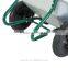 Outsunny Silver/Green 2 Cubic Feet Two Wheel Metal Wheelbarrow
