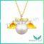 18 k Gold Angel Pearl Pendants Charms Necklace Jewellry