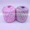 100% polyester yarn hand knitting yarn in ball dyed polyester yarn