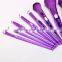 8Pcs Purple Private Label Makeup Brushes Shiny Cosmeticos Set with Beauty Bag
