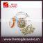 hot sale 4 pcs glass storge jar with stainless steel clips & silica gasket