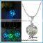 Glowing in Dark Brass Necklace Pendant Personalized Jewelry Glowing Pendant