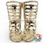 Children Girls Fashion Summer Shoes Bling Bling Long Black Sandals Shoes
