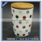 Hot selling modern storage ceramic jar with wooden lid