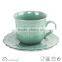 Ceramic Embossed Cup and Saucer High Quality Embossed Cup and Saucer