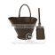 fireplace matte black metal coal bucket