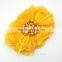 Decorative chiffon hair flower pearl rhinestone center fabric flower hair accessories