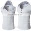 Men cotton hoodie vest custom fit running t-shirt with sleeveless