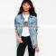 Denim jacket vintage women's lady jacket long sleeve jacket