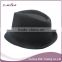 2015 fashion black cotton fedora hat