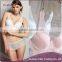 Ladies custom high quality sexy hot new design lace transparent bra and panty set