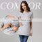 Stripe pregnant woman nursing shirts summer outdoor breastfeeding clothing cotton breathable maternity T-shirts