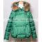 2015 New Design Short Ladies Black Designer Coat With Hoody