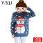 Custom vintage knitting pattern jumper sweater women Snowman Christmas Sweater