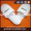 Cotton fabric EVA sole OEM embroidered logo hotel slippers