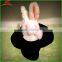 15 Inch Plush Soft Magician White Rabbit In Hat Hand Puppet
