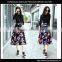 New Latest Ladies Autumn Skirts Design Printed A-line Skirts,Custom Polyester Printed A-line Long Skirts for Ladies
