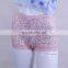 Flower Plant Printed Mesh Pink Fancy Lace Ladies Boyshort Panties