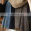 New Cotton Soft Spell Colors Warm Woolen Scarves Women Loop Yarn Strips Fringe Winter Scarf