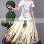 Fashion casual long printed maxi skirt for women bohemia dress