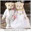 YK OHSAS18001 OEM romantic plush toy cotton colorful handmade PLUSH COUPLE BEARS for your unforgettable and awesome wedding