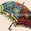 100 Pcs Wholesale Lot Traditional 100% Cotton Umbrellas Indian Vintage Embroidered Parasol Decor