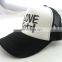 Solid Colors Adjustable Strap Small Braid in Black Trucker Cap Mesh Hat