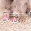 4pcs Pet dog cat shoes Winter Snow thickened Stripe brushed shoes antiskid
