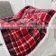 100% polyester sherpa flannel blanket two sides brushed cozy fleece throw